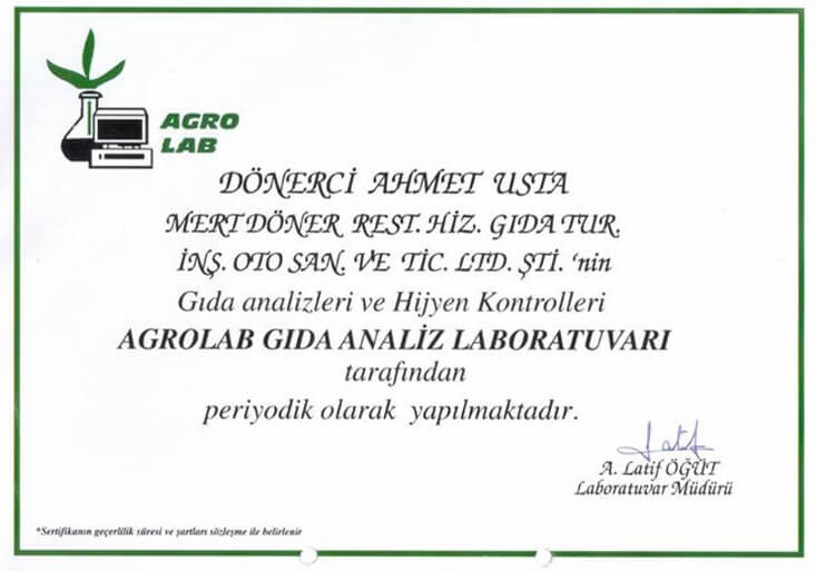 Agro Lab Belgesi