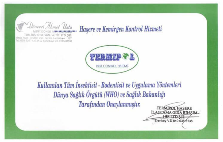 Termipol Belgesi
